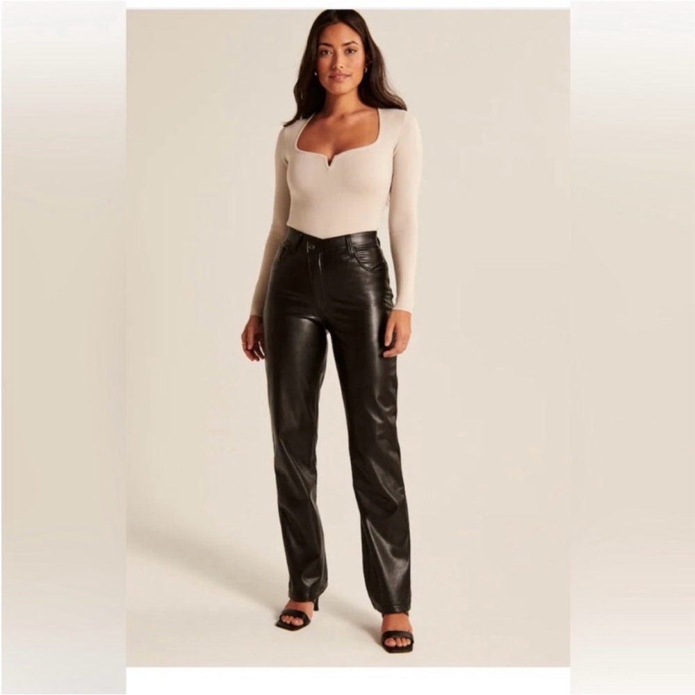 Abercrombie Leather Criss Cross pants